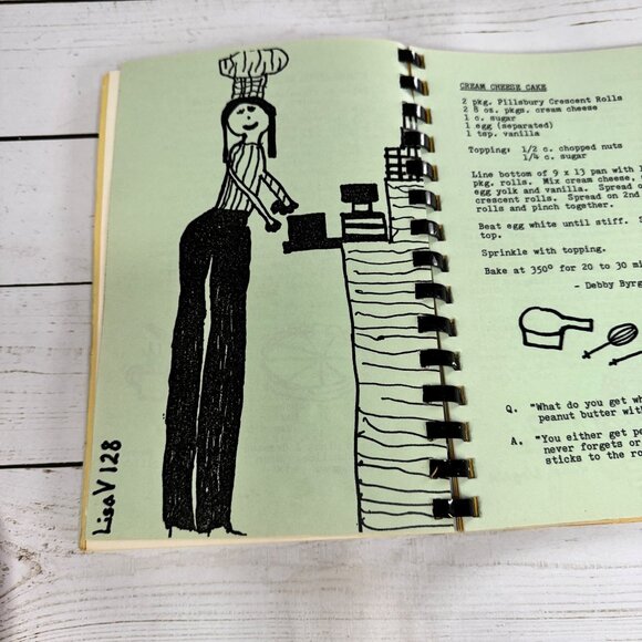 Walker Elementary School Cookbook West Allis WI Community Recipes Vtg Spiral - Picture 9 of 9